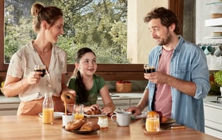 senseo coffee family breakfast banner